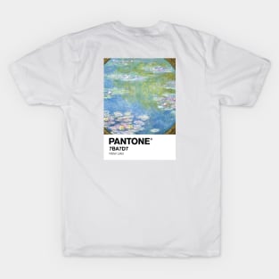 PANTONE MONET - Claude Monet's Water Lilies (1908) by Claude Monet portrait T-Shirt